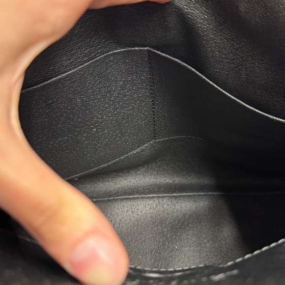 Lenny Bens Paris Black Leather Tote Made in Italy (loose screw-check last photo) - Picture 10 of 16